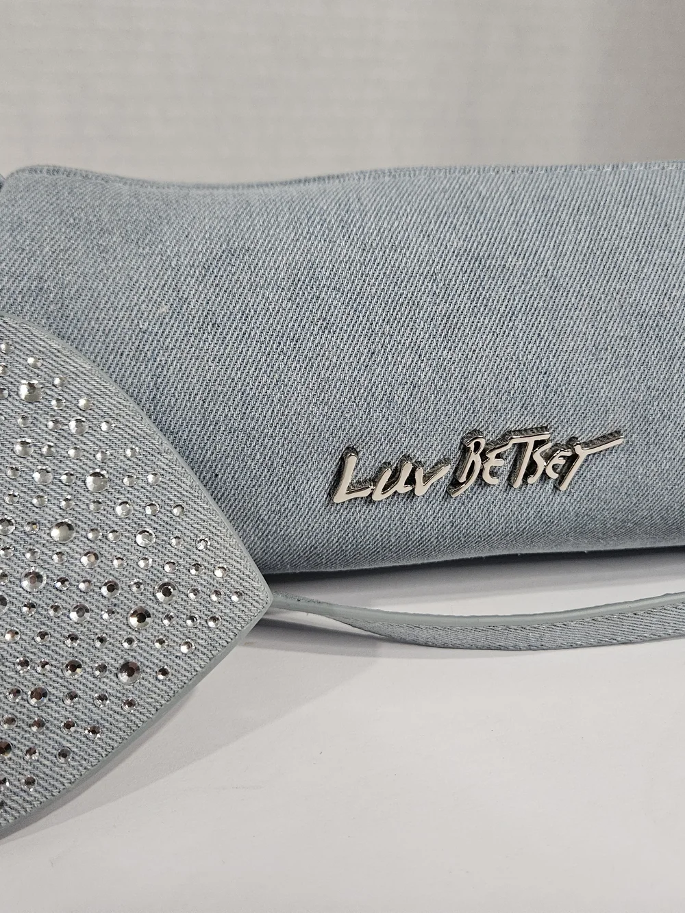 Juicy Couture Light Blue Crystal Accent Clutch